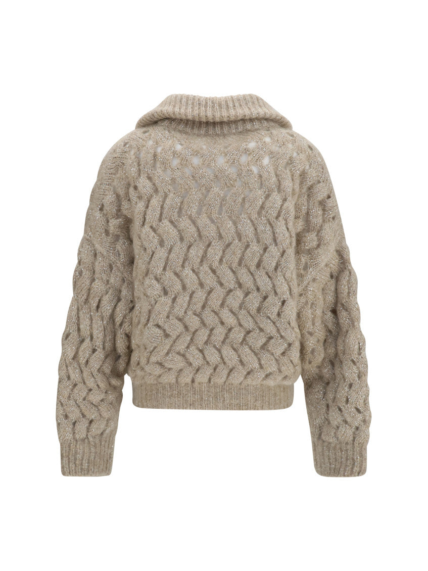 Beige Knitted Sweater 2