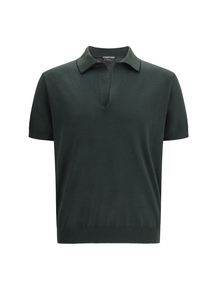 Dark Green Solid Polo 1