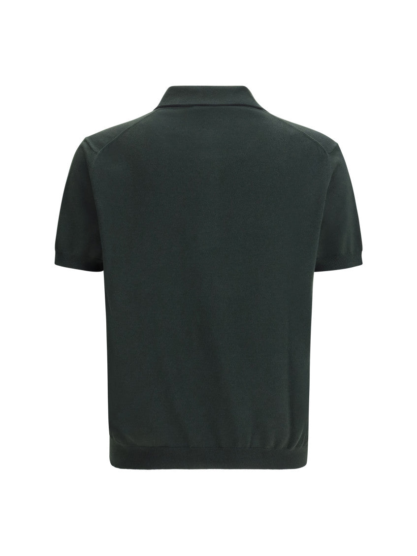 Dark Green Solid Polo 2