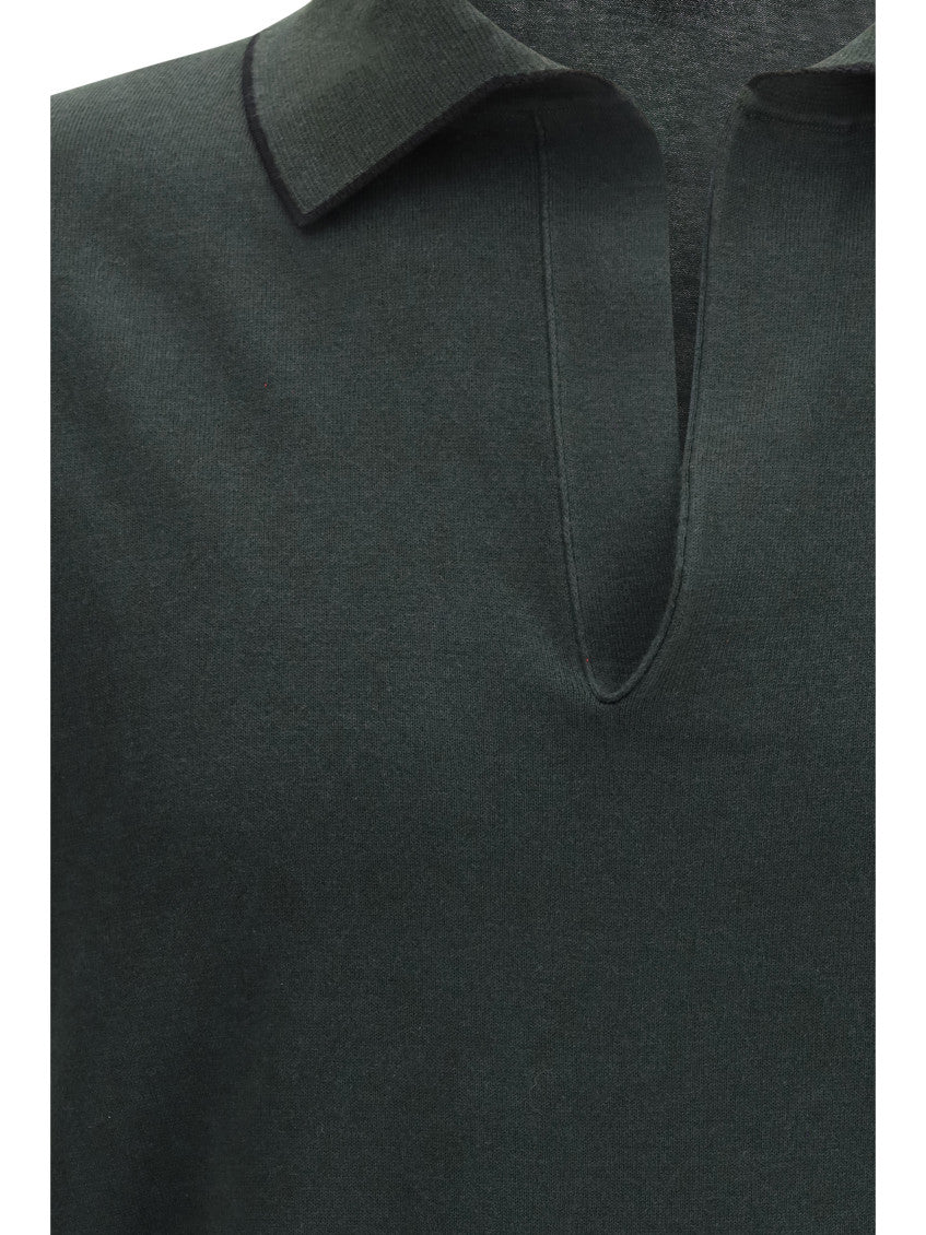 Dark Green Solid Polo 3