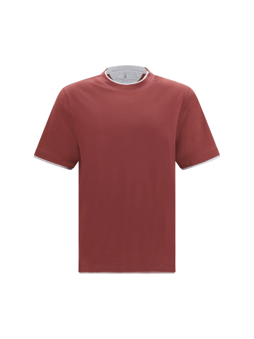 Maroon Solid Crew Neck T-Shirt 1