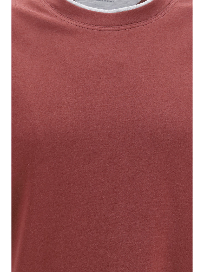 Maroon Solid Crew Neck T-Shirt 3