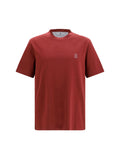 Maroon Logo Crew Neck T-Shirt 1