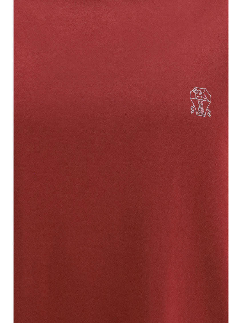 Maroon Logo Crew Neck T-Shirt 3