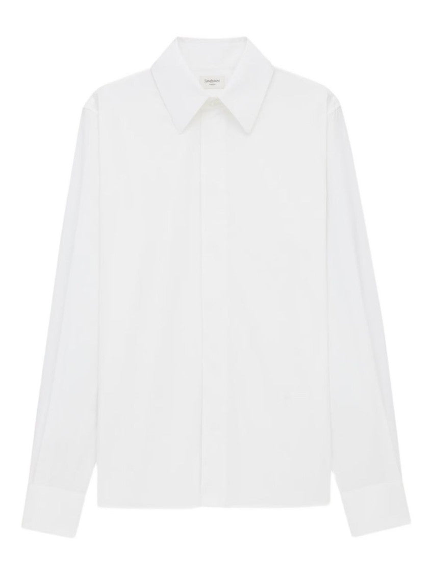 White Classic Collar Poplin Shirt 1