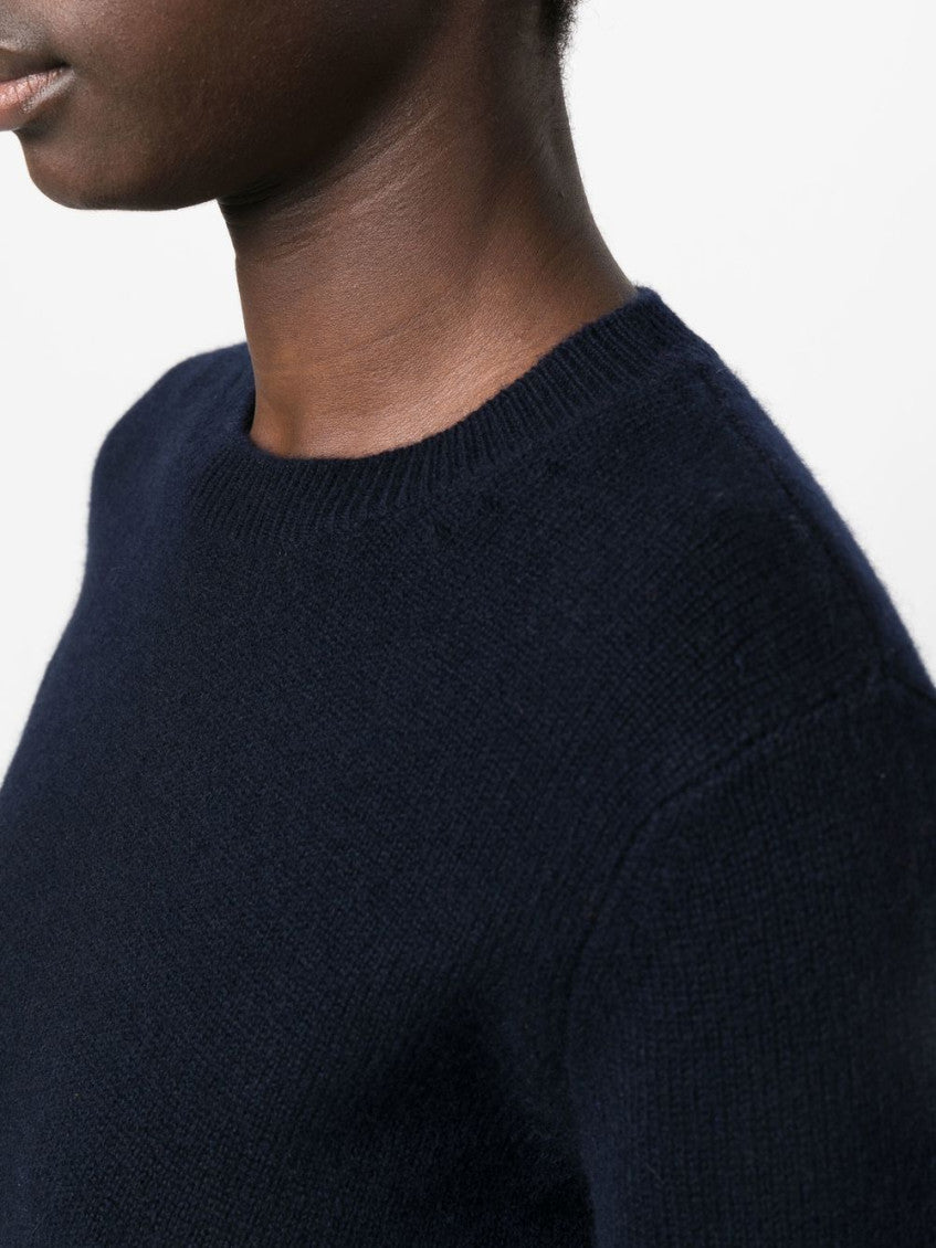 Blue Ribbed-Knit Wool Sweater 5