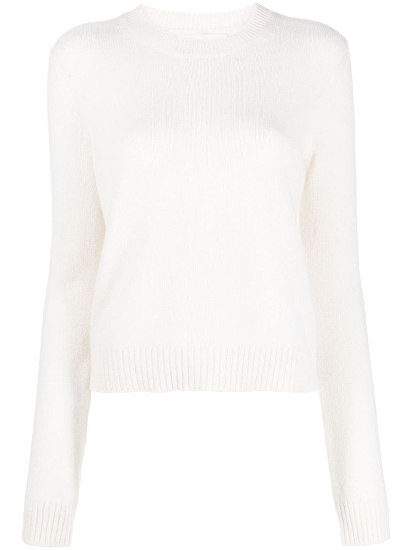 Beige Crewneck Wool Sweater 1
