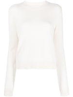 Beige Crewneck Wool Sweater 1