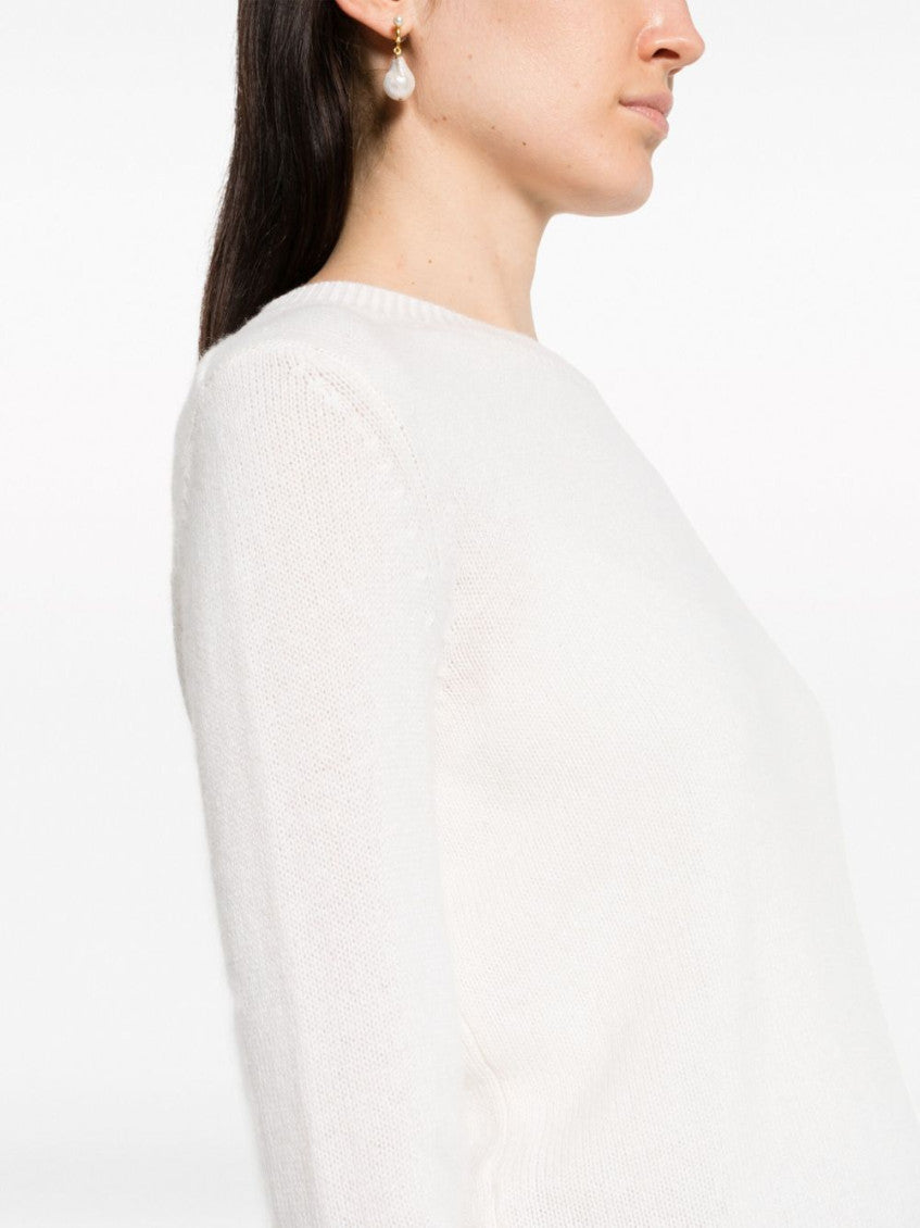 Beige Crewneck Wool Sweater 2