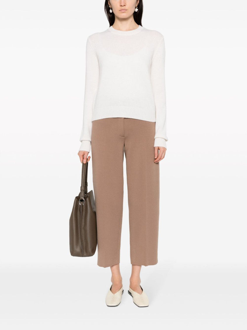 Beige Crewneck Wool Sweater 3