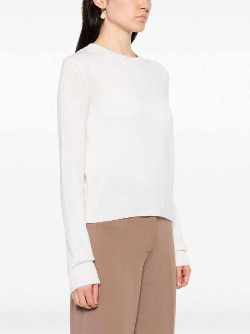 Beige Crewneck Wool Sweater 4