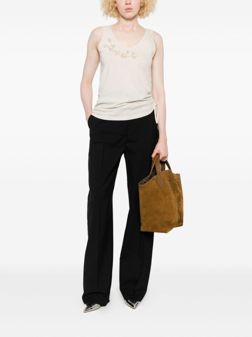 Beige Sleeveless Top 2
