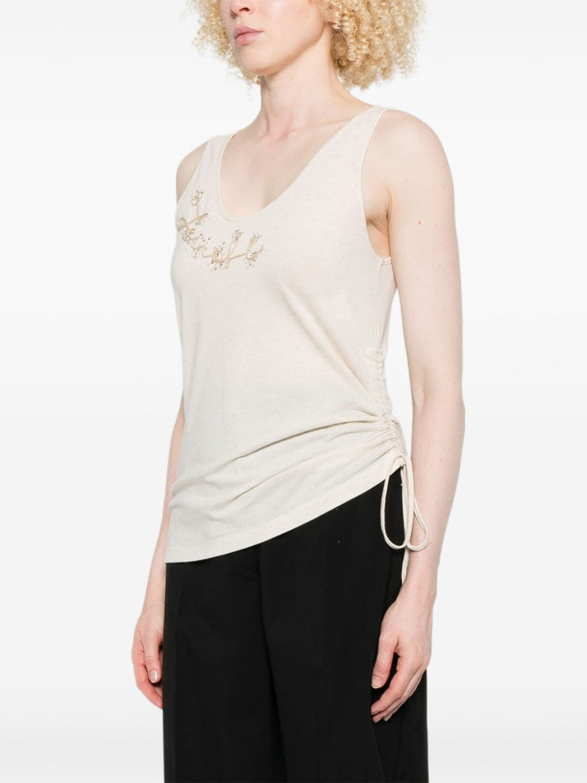 Beige Sleeveless Top 5