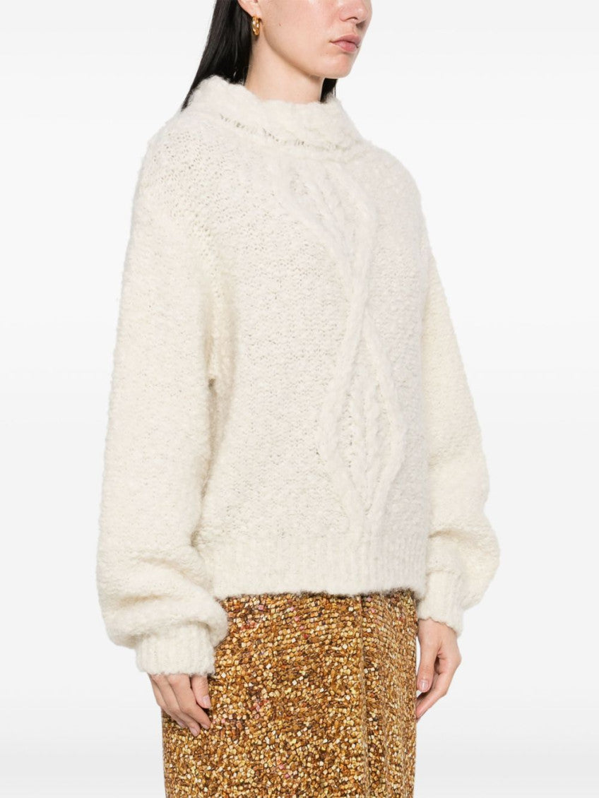 Beige Stand Collar Sweater 4