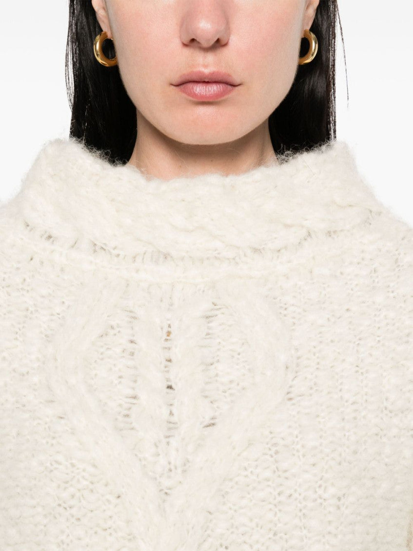 Beige Stand Collar Sweater 5