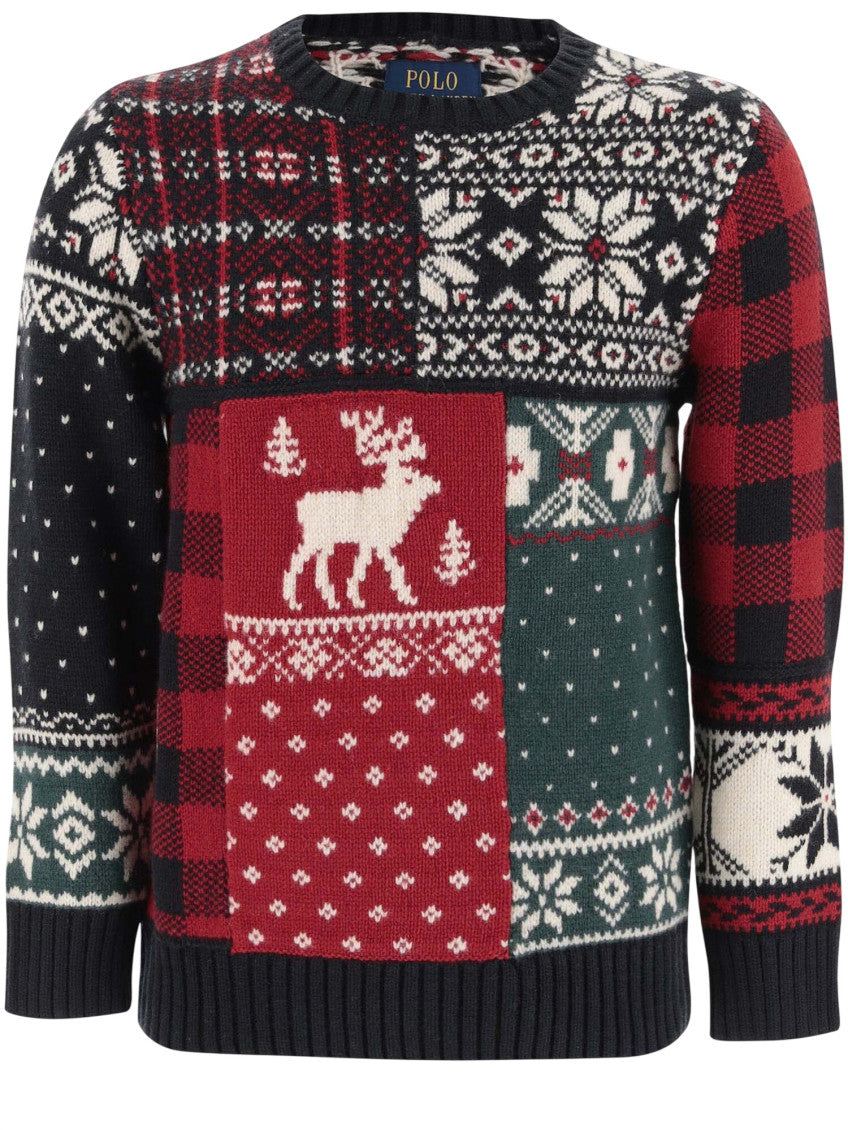 Boys Multi Color Knitted Sweater 1