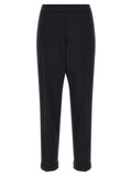 Black Tailored Flat Front Pants 1