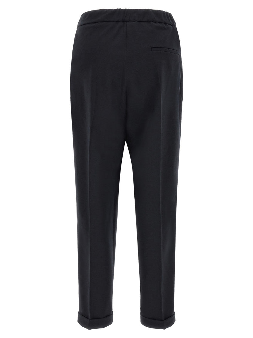 Black Tailored Flat Front Pants 2
