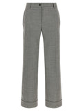 Grey Flared Flat Front Pant 1