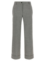 Grey Flared Flat Front Pant 1