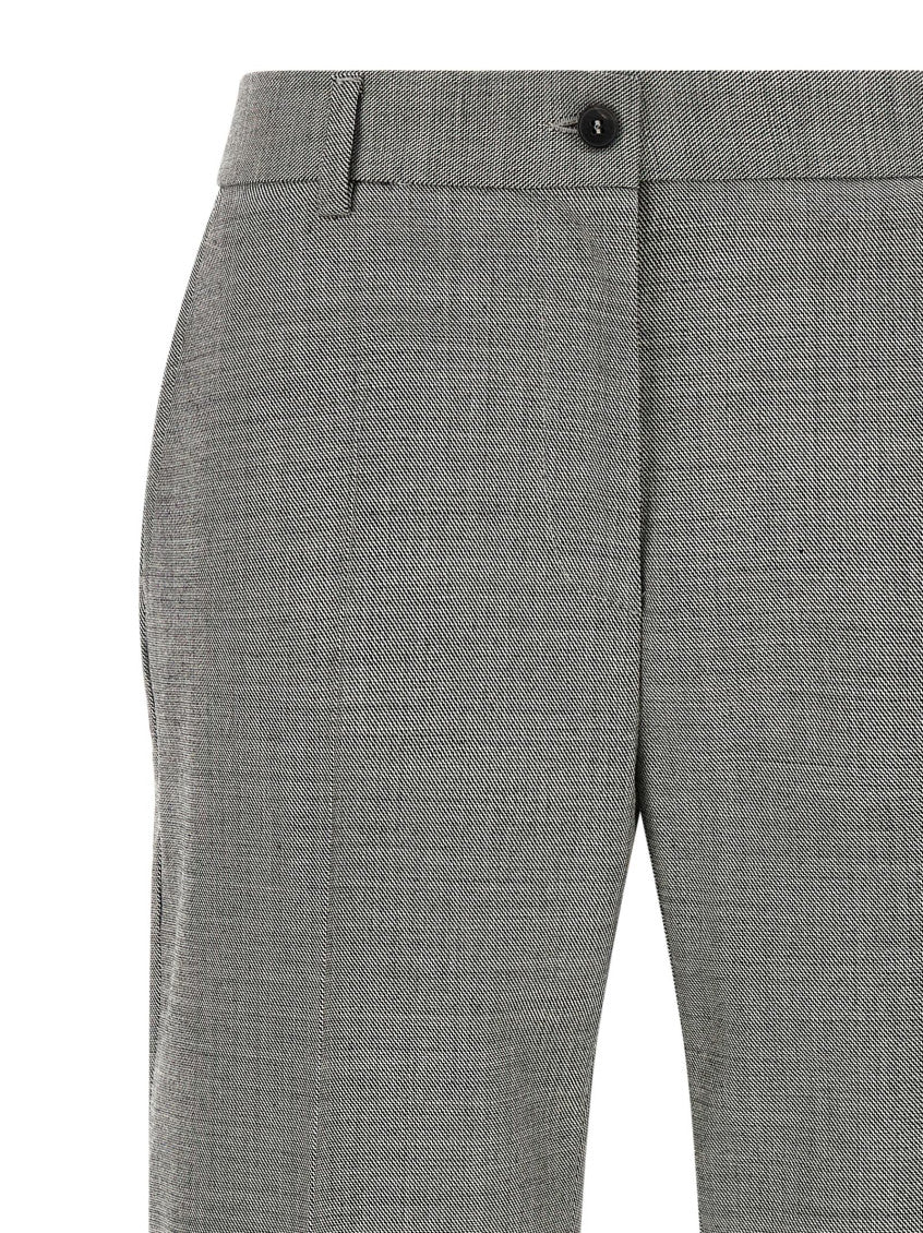 Grey Flared Flat Front Pant 3