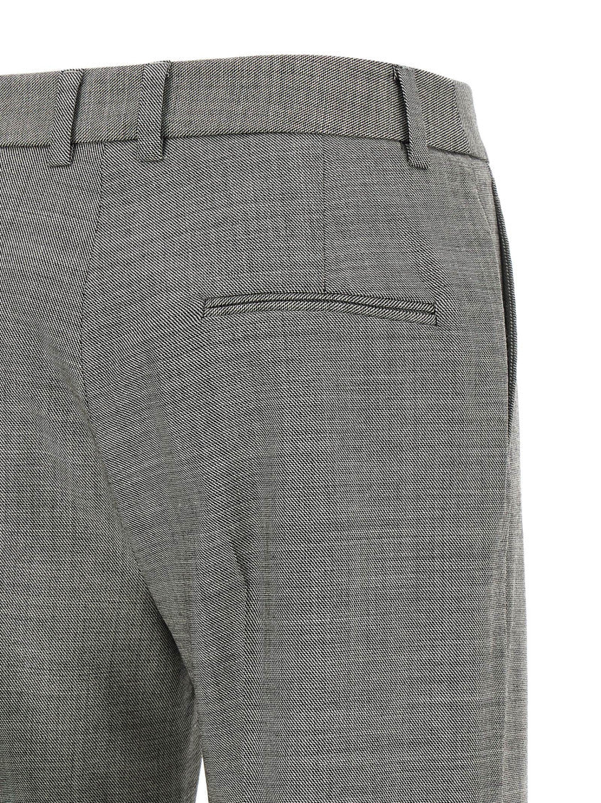 Grey Flared Flat Front Pant 4