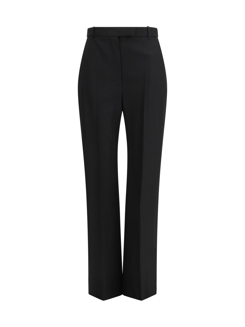 Black Tailored Flat Front Pants 1