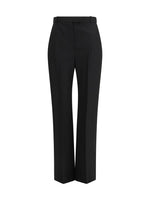Black Tailored Flat Front Pants 1
