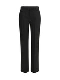 Black Regular Flat Front Pants 1