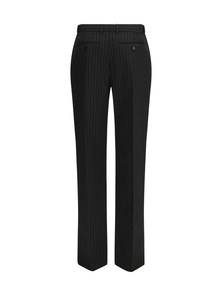 Black Regular Flat Front Pants 2