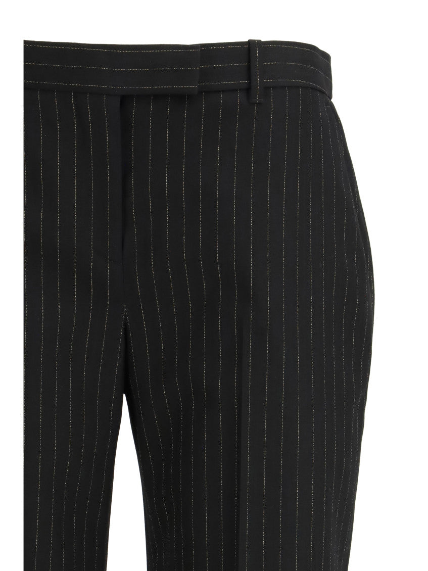 Black Regular Flat Front Pants 3