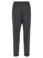 Grey Straight Flat Front Pants 1