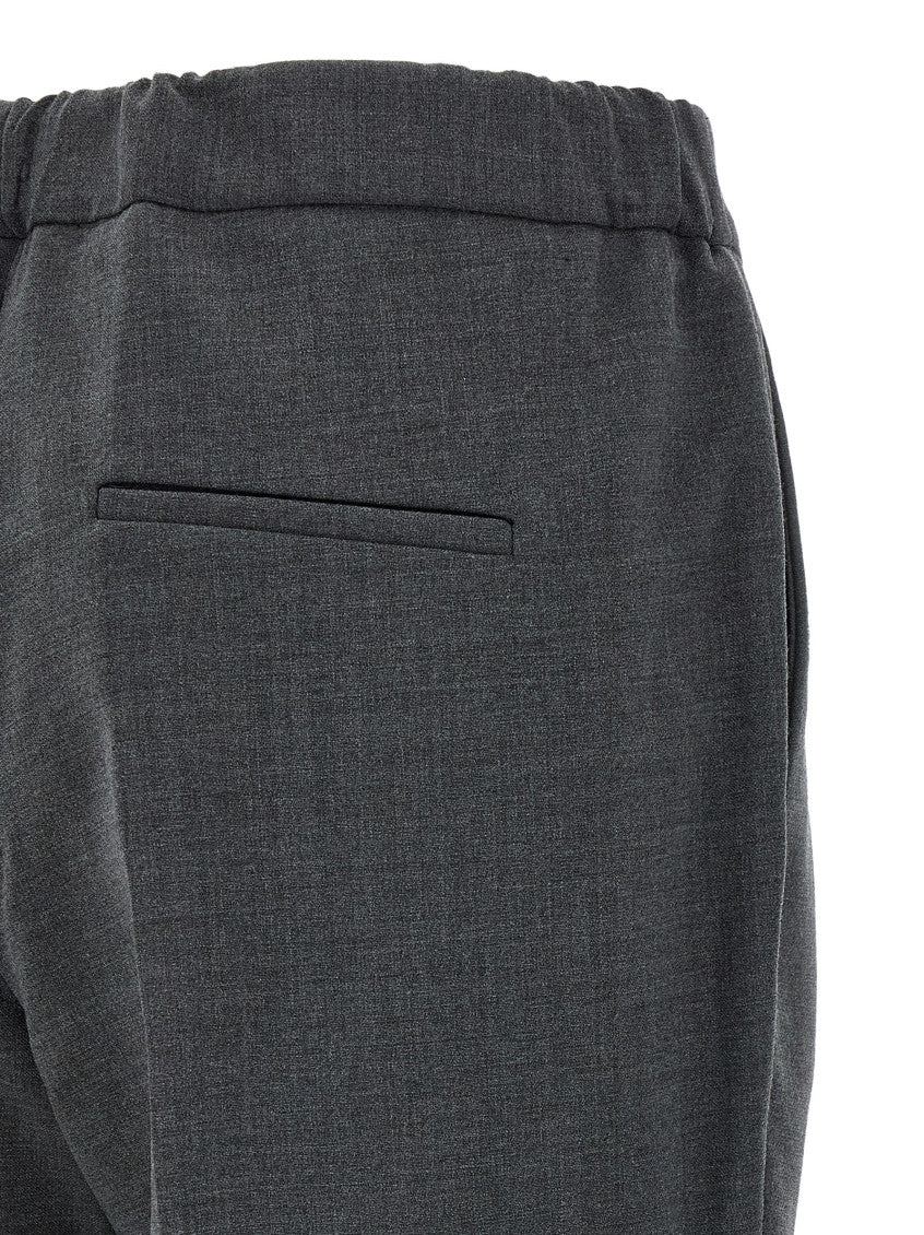 Grey Straight Flat Front Pants 4