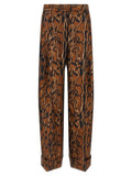 Brown Relaxed Pleated Pants 1