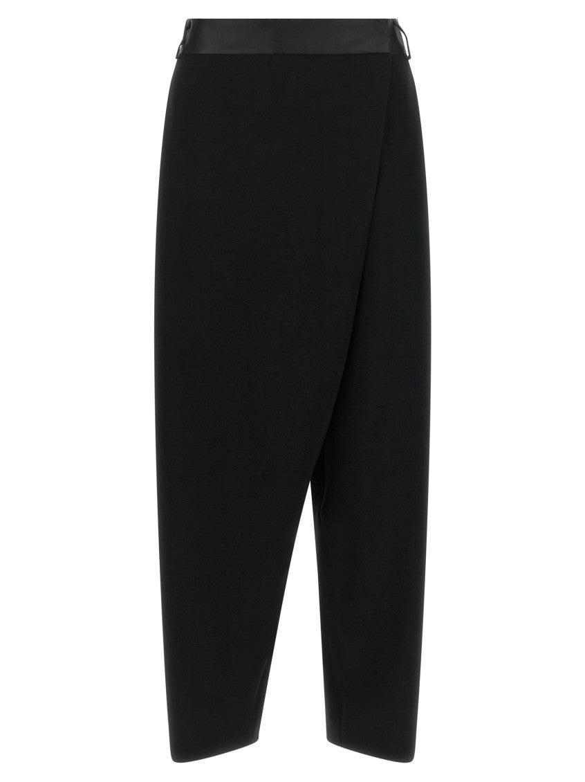Black Tapered Flat Front Pants 1
