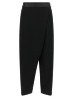 Black Tapered Flat Front Pants 1
