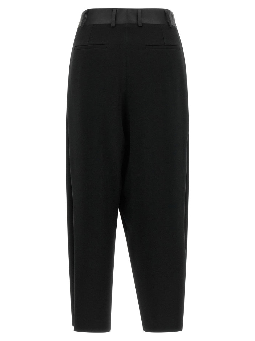 Black Tapered Flat Front Pants 2