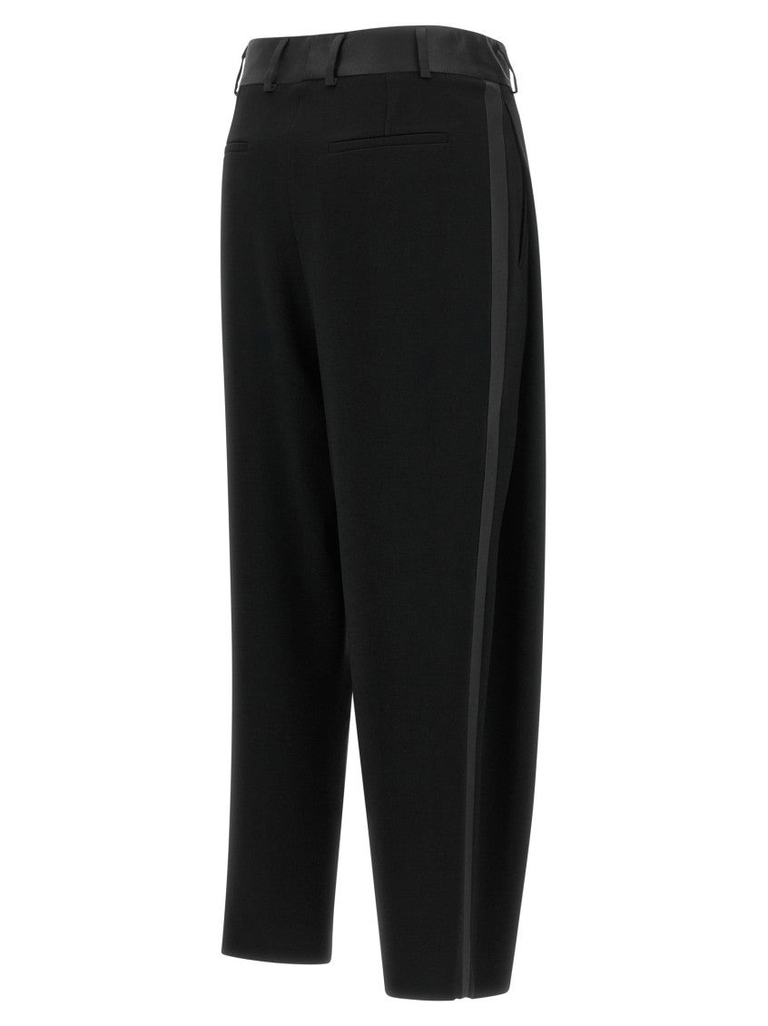 Black Tapered Flat Front Pants 3