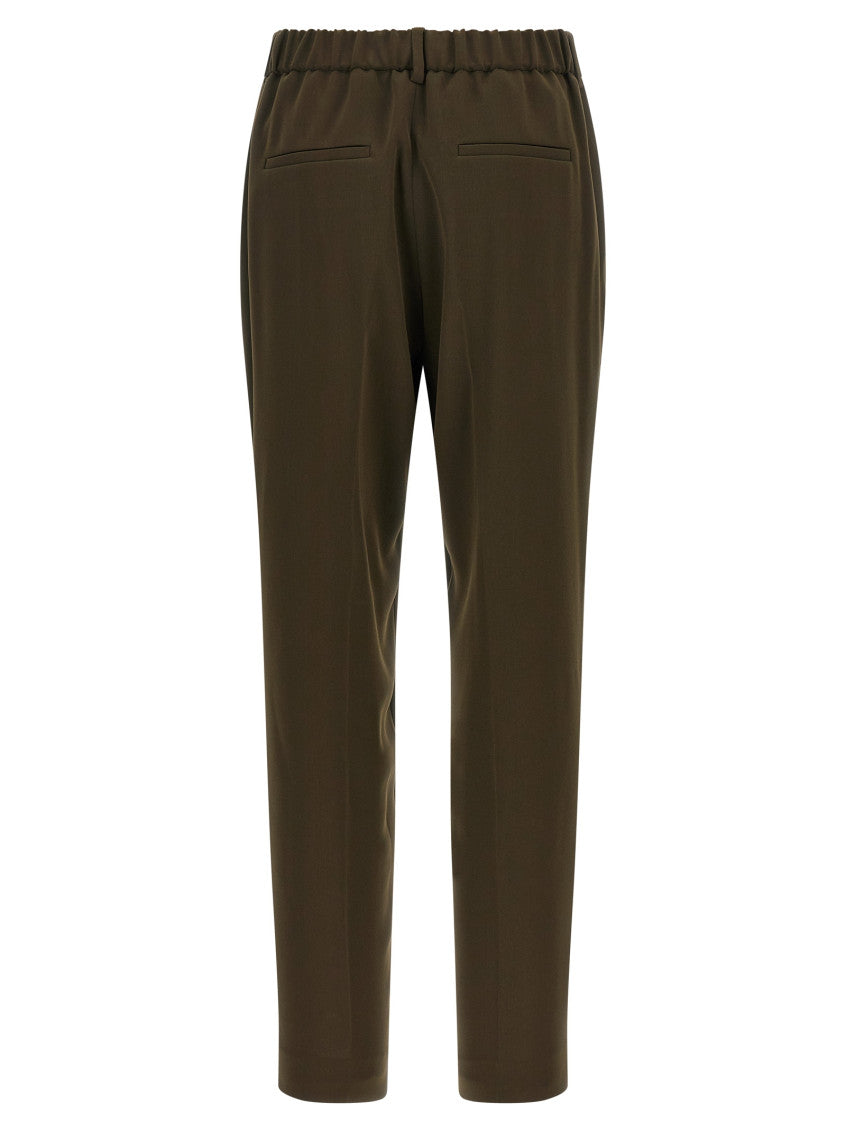 Dark Green Straight Pants 2