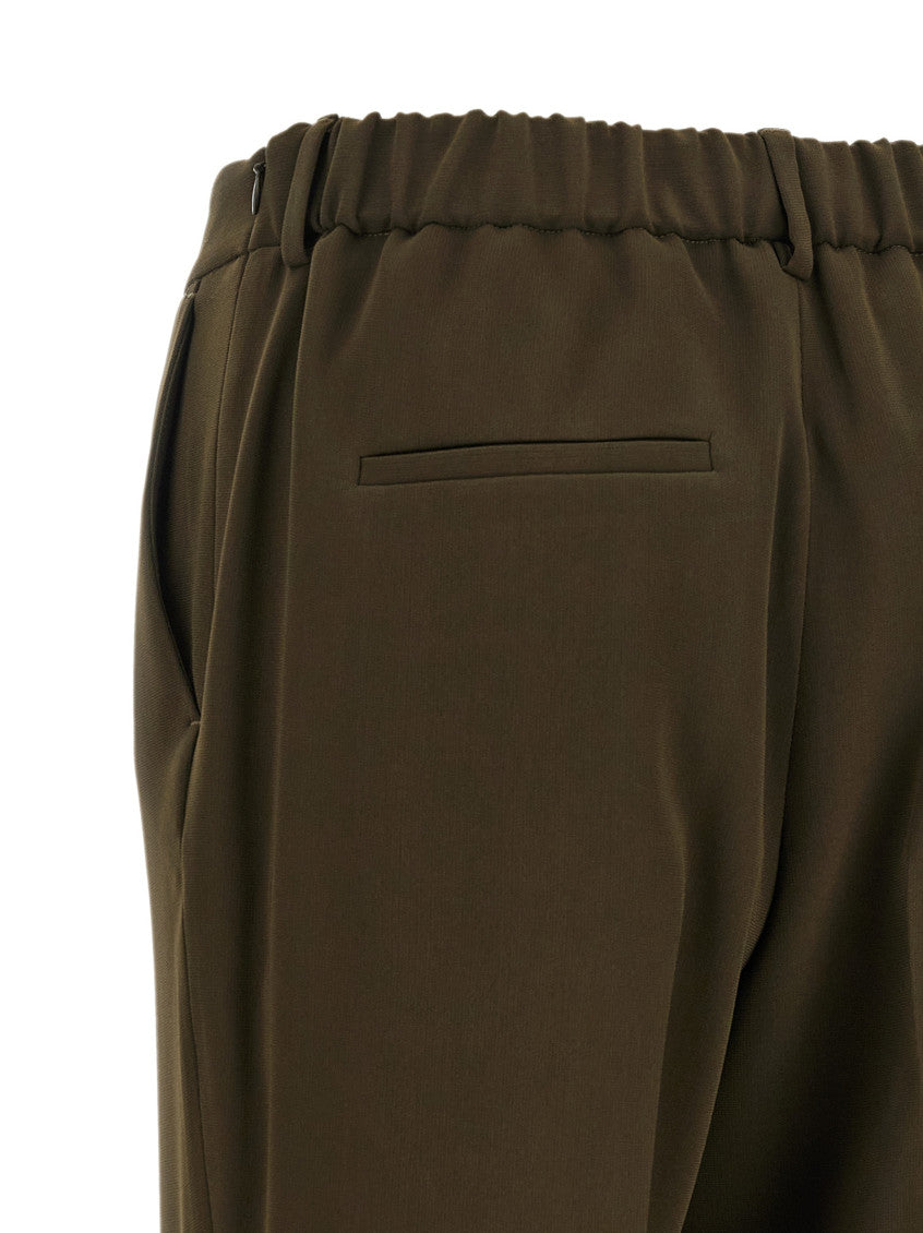 Dark Green Straight Pants 4