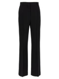 Black Flared Flat Front Pants 1