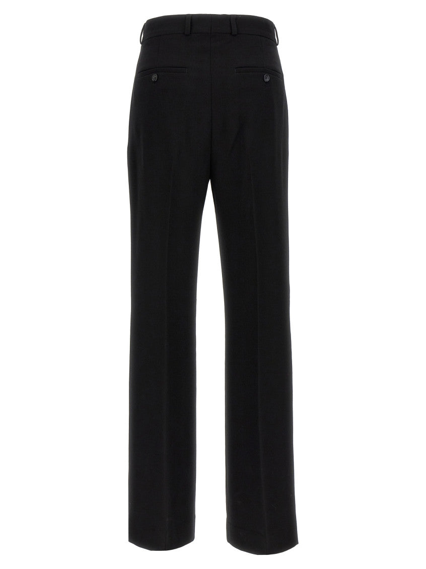 Black Flared Flat Front Pants 2