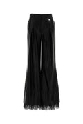 Black Flared Pleated Pants 1