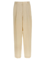 Beige Tailored Pleated Pant 1