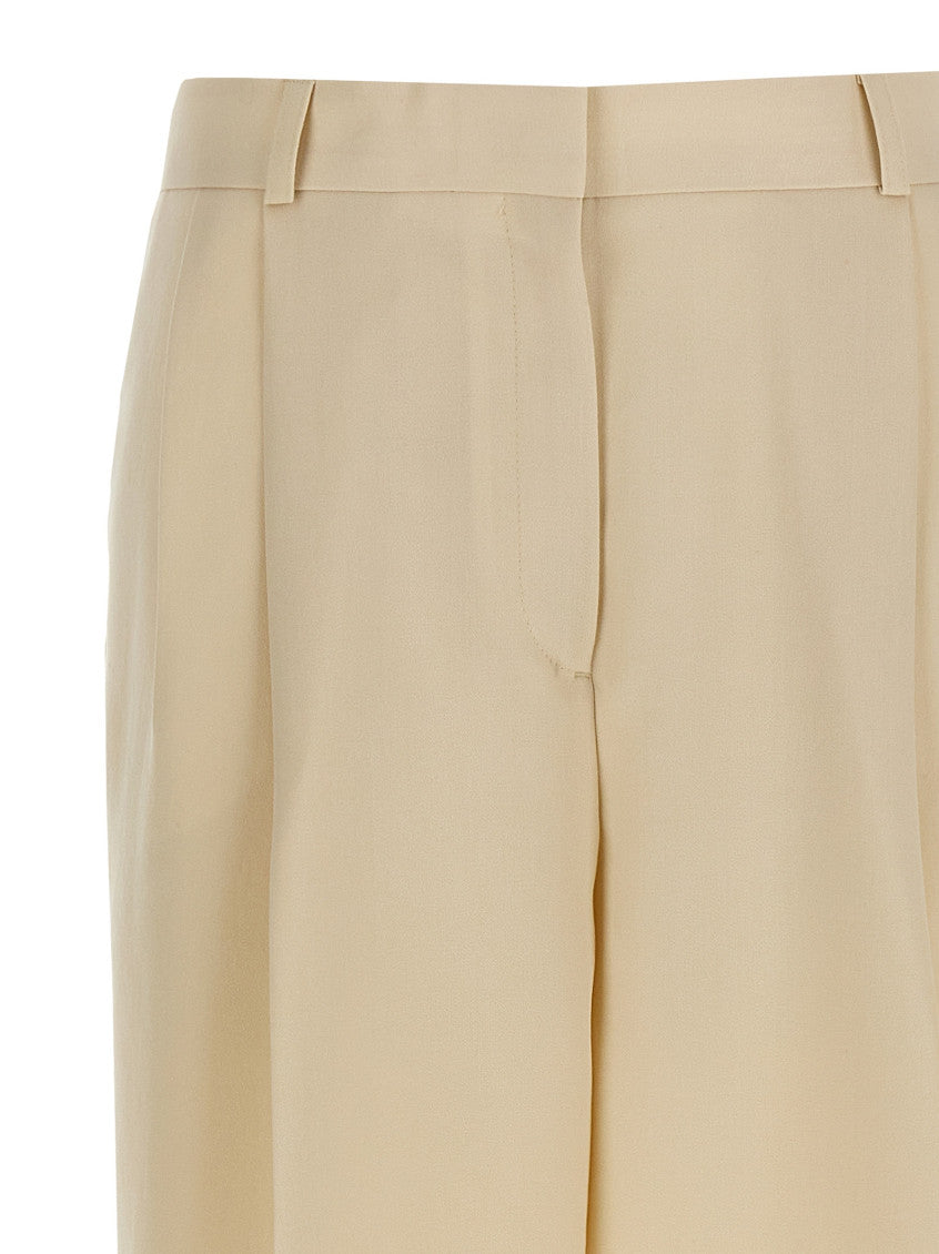 Beige Tailored Pleated Pant 3