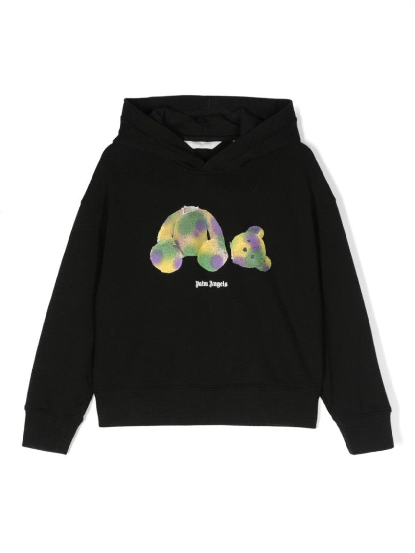 Boys Black Graphic-Bear Hoodie 1