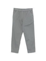 Grey Tapered Flat Front Pants 1