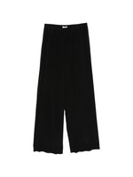 Black Loose Flat Front Pants 1