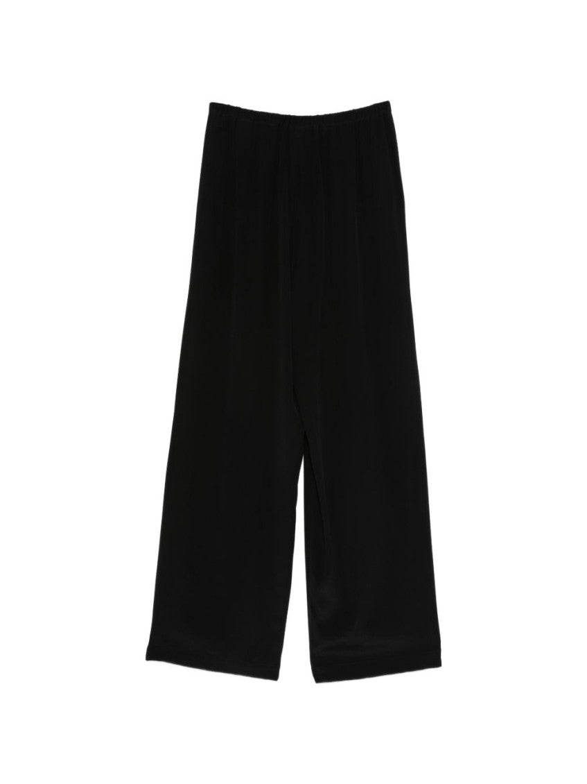 Black Loose Flat Front Pants 2