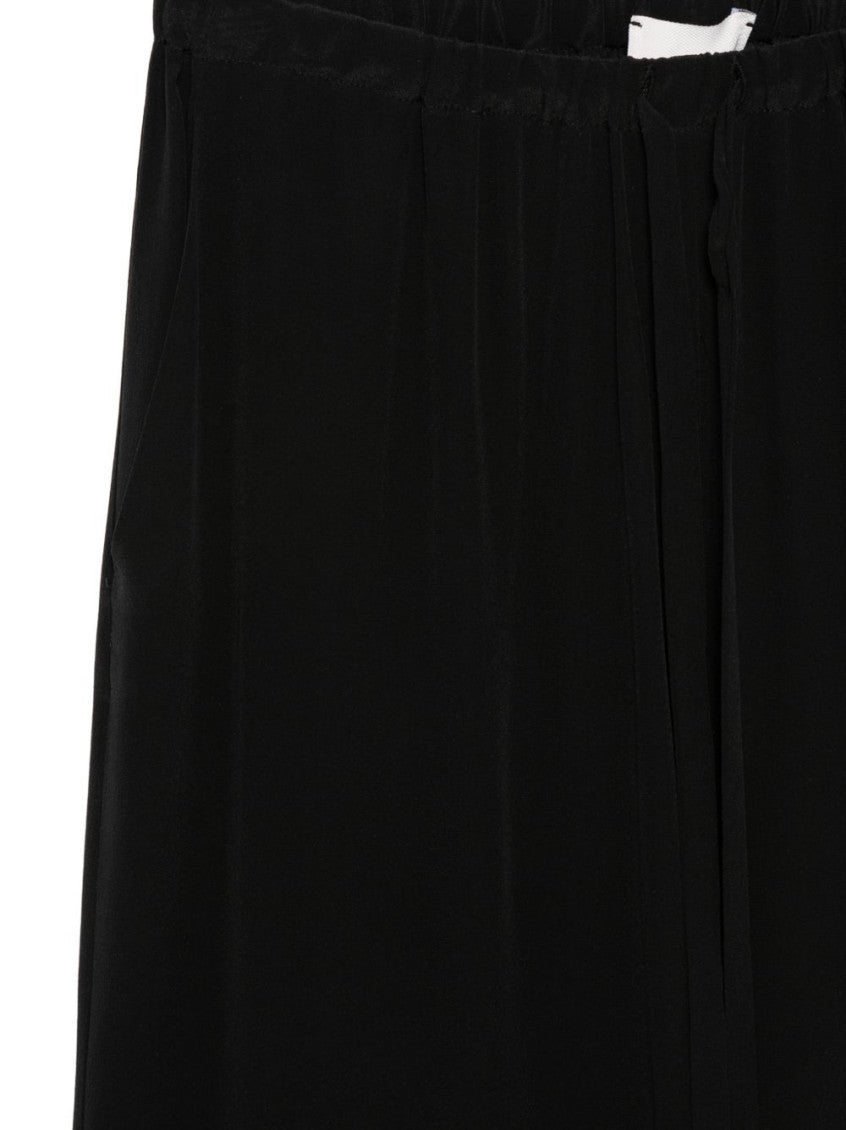 Black Loose Flat Front Pants 3